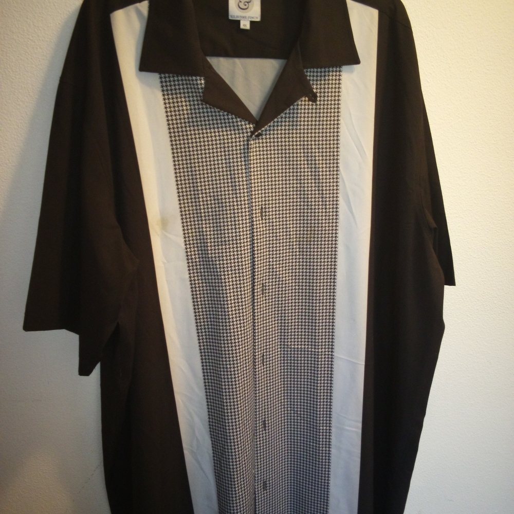 Men's Black and White Checkered Shirt